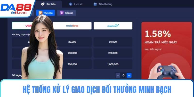 Hệ thống xử lý giao dịch đổi thưởng minh bạch